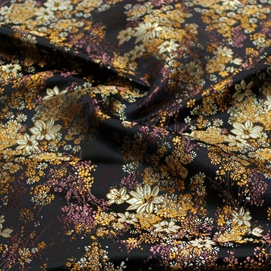 Chic Motif Brocade Fabric - Elegant Jacquard Woven Textile