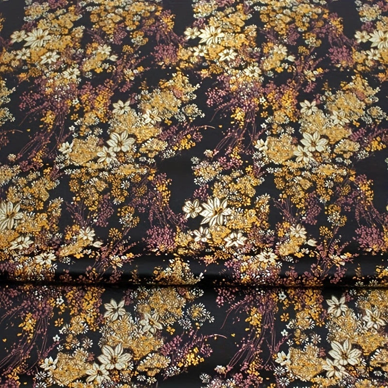 Chic Motif Brocade Fabric - Elegant Jacquard Woven Textile
