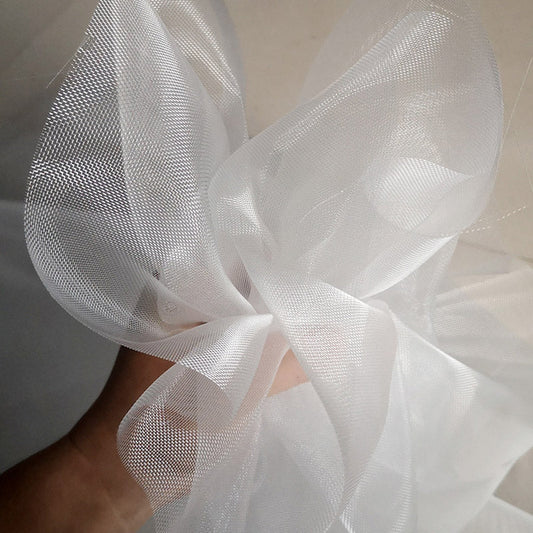 White Hard Tulle Fabric – Nylon Stiff Net for Corset & DIY