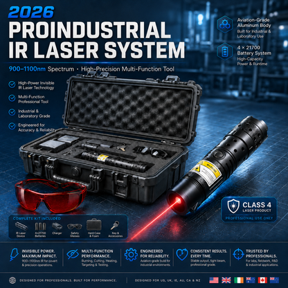 🔥2026 Brand New 120W 900-1100nm High-Power IR Laser Pointer