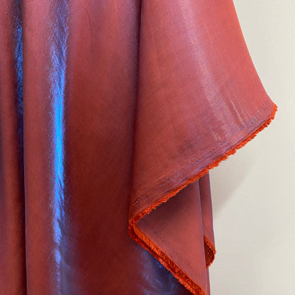 Glossy Gradient Satin - Metallic Two-Tone Iridescent Textile