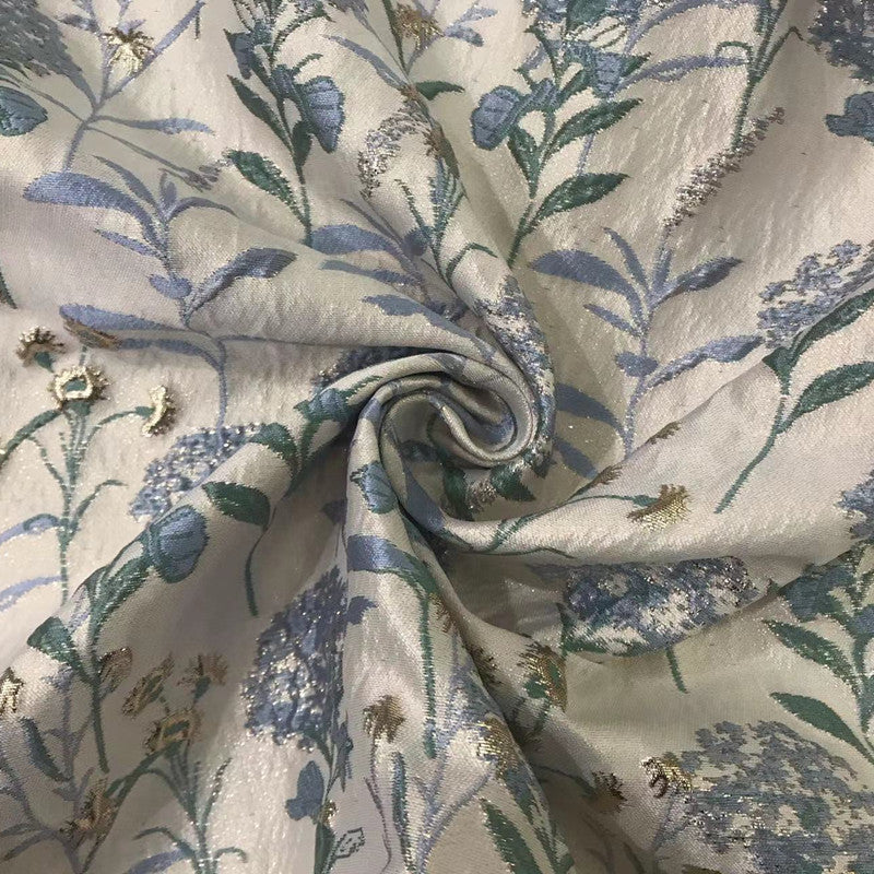 Floral Embossed Brocade - Metallic Jacquard