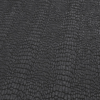 Black Embossed Brocade Fabric - Bubble Crinkle Snake Skin Textured