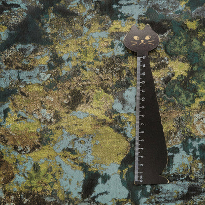 Abstract Metallic Textured Brocade - Green Gold